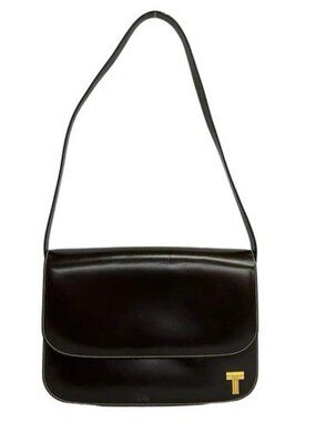 a.testoni Dark Brown Leather Shoulder Bag